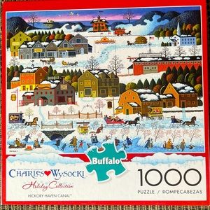 🧩 Charles WySocki Holiday Collection - Hickory Haven Canal 1000 Piece Puzzle 🧩